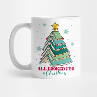 All Booked for Christmas Gift for Teacher Book Tree Mug